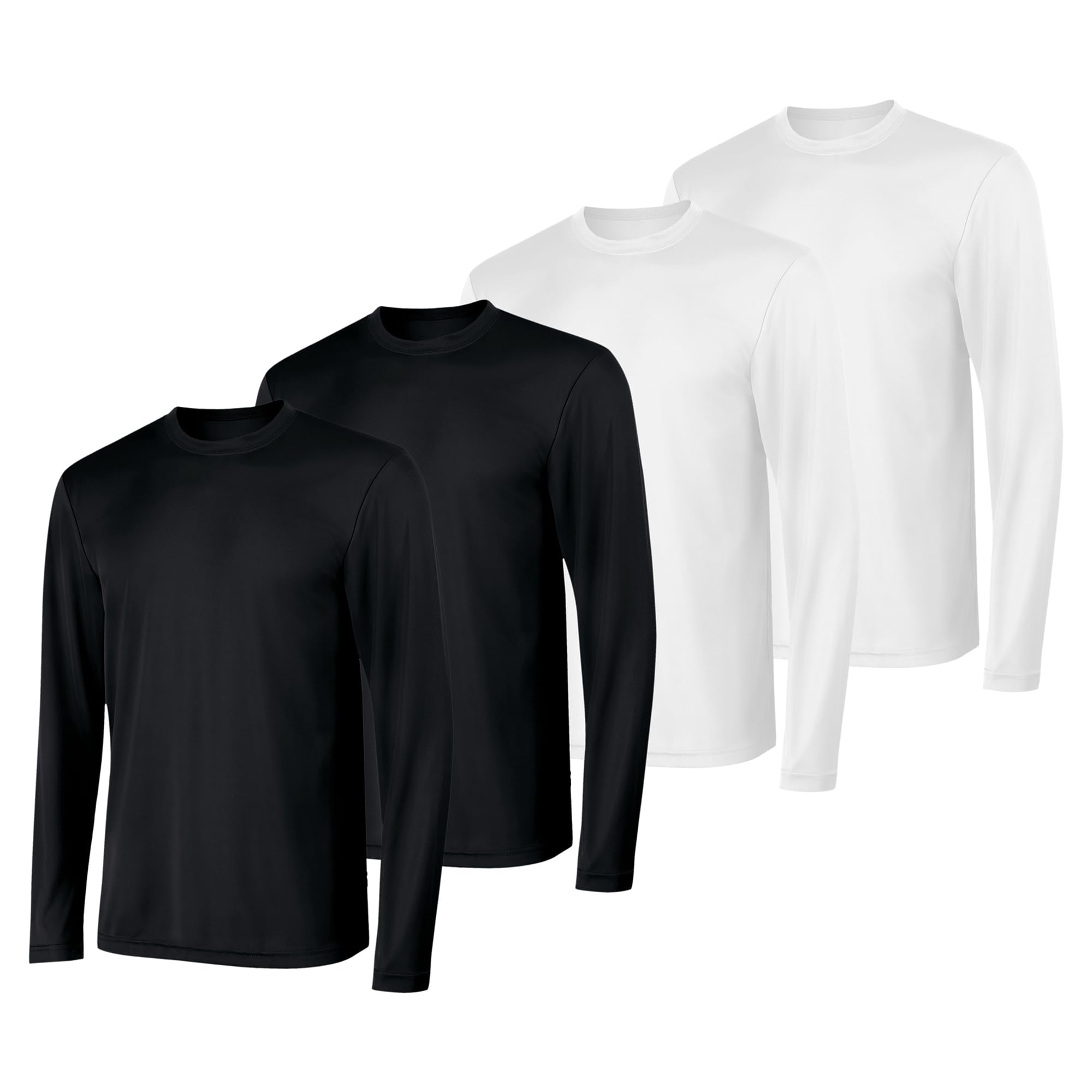 Hanes Men's Sport Quick-Dry Long Sleeve T-Shirt 4-Pack, Moisture-Wicking, Sun Protection Performance Shirts Image