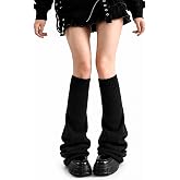 Moon Wood Leg Warmers Y2K for Girls Women Kawaii Harajuku Flared Knitted Leg Warmer Rave Goth Cute Lolita Socks for Halloween