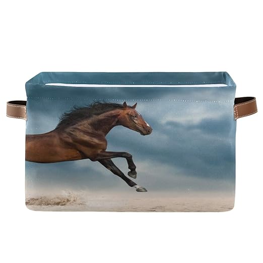 ALARGE Aufbewahrungskörbe, Aufbewahrungskörbe, afrikanisches Tierpferd