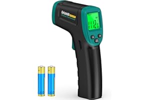 ERICKHILL ROOKCORE Infrared Thermometer -50℃~600℃ Adjustable Emissivity Non-Contact Laser Thermometer Gun LCD Backlit Display -Compact Size for Vehicle Repair/Cooking/BBQ/Freezer/Food, Dark Green