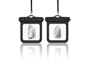AJFHKJ 2 Pack Submersible Waterproof Wallet Dry Car Key Fob Case Bag,Swimming Surfing Water Sports Small Waterproof Pouch Holder for Door Ship Card Credit ID Card Driver Fishing License Cash Coins-Black