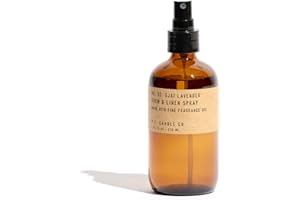 P.F. Candle Co. Ojai Lavender Scented Room & Linen Spray (7.75 fl oz) Amber Glass Bottle, Fine Fragrance Oil, Quick Fabric and Air Refresher, Made In The U.S.A.