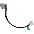 SUNMALL 799736-F57 799736-Y57 DC Jack Power Plug In Charging Port Connector Socket with Wire Cable Harness Compatible with hp 15-AC 15-AC163NR 15-AC063NR 15-AC113CL 15-AC121DX 15-AC161NR series Laptop