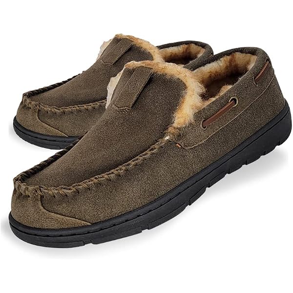 Amazon.com | Clarks Shearling Moccasin House Slippers for  display picture 1