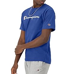 Champion Men's Classic Jersey Script T-Shirt, Surf