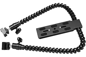 Lizusidtsy New Flexible Dual Arm Hot Shoe Flash Bracket Mount Holder for Macro Shot Camera Accessories