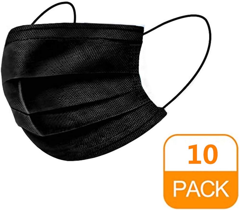 UNWSTYU 50pcs 4 Layer Black Disposable Dental Industry Loop Dust Non-Woven