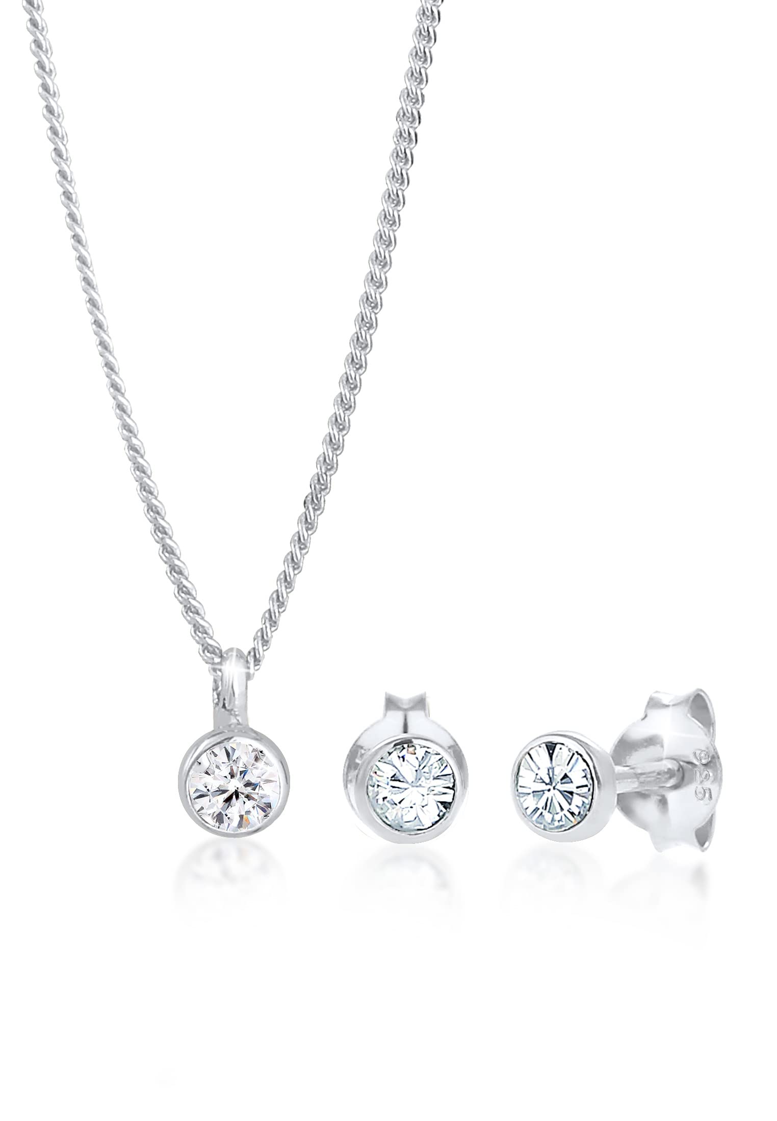 Elli Jewelry Set Basic Crystal 925 Sterling Silver