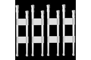 Zubebe 4 Pcs Double RV Refrigerator Bar Adjustable Spring Tension Fridge Rod RV Fridge Bars RV Refrigerator Accessories to Hold Drinks in Place Avoid Spills Extendable(White, 11.8-19.7 Inch)