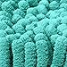 HOMEIDEAS 3 Pieces Bathroom Rugs Set Turquoise, Luxury Soft Chenille Bath Mats Set, Absorbent Shaggy Bath Rugs & Slip Resistant Plush Bath Mats for Tub, Shower, Bathroom