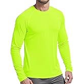 PLUMZJOY Mens UPF 50+ UV Sun Protection Shirts Outdoor Long Sleeve SPF Rash Guard for Fishing Hiking Swim Running