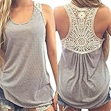 Gillberry Women Summer Lace Vest Top Short Sleeve Blouse Casual Tank Top T-Shirt