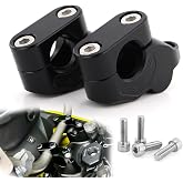 Xitomer 22mm 7/8" Motorcycle Handlebar Risers With Clamps 25.8mm Up | 25.8mm Up &amp; 20mm Front/Back Adjustment, 32-36mm OEM Mount Hole Spacing, CNC 6063-T6 Anodized Alloy, M8&times;1.25 304 Bolt Included