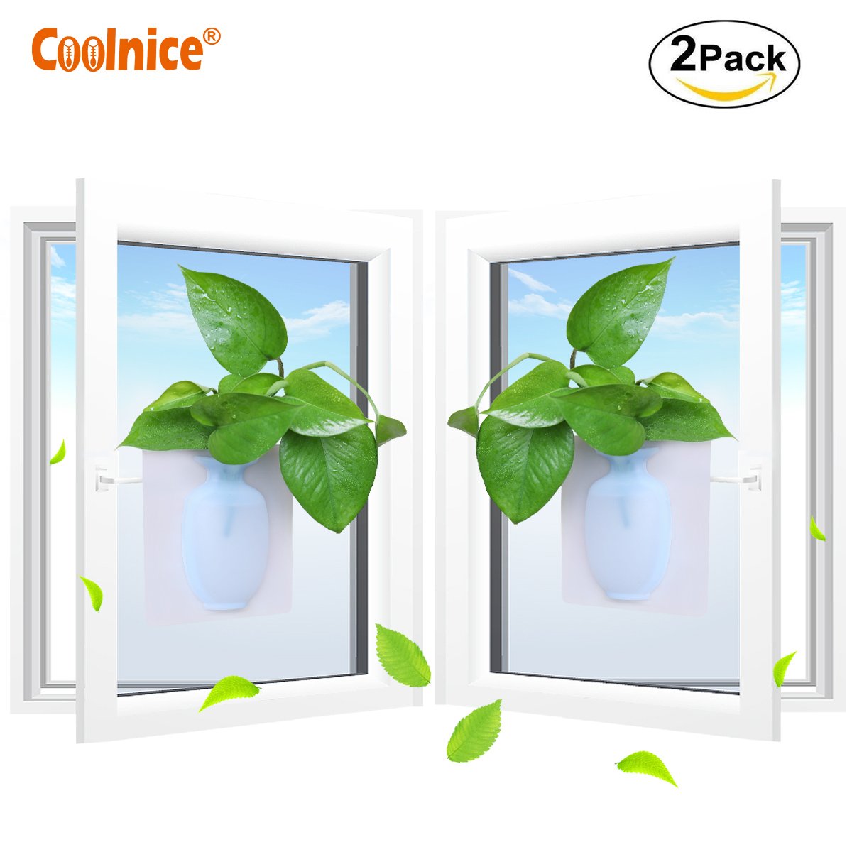 Coolnice Wall Vase Hanging Flowers Container Silicone Hung Water Planting Blue Vase Home Decoration Pack of 2