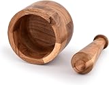 Samhita Handmade Acacia Wood Mortar and Pestle for Herbs Garlic Spices view 6