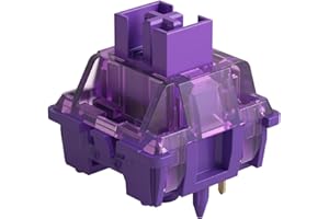 Akko V3 Lavender Purple Pro Keyboard Switch with Dustproof Stem for Mechanical Gaming Keyboard, 5-Pin Tactile Switches (45pcs)