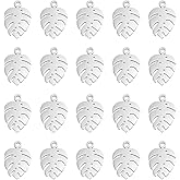 UNICRAFTALE Monstera Leaf Charm Stainless Steel Pendants Metal Hollow Leaf Pendants for Necklace Jewelry Making DIY