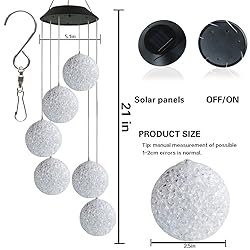 Topspeeder Color Changing Solar Power Wind Chime