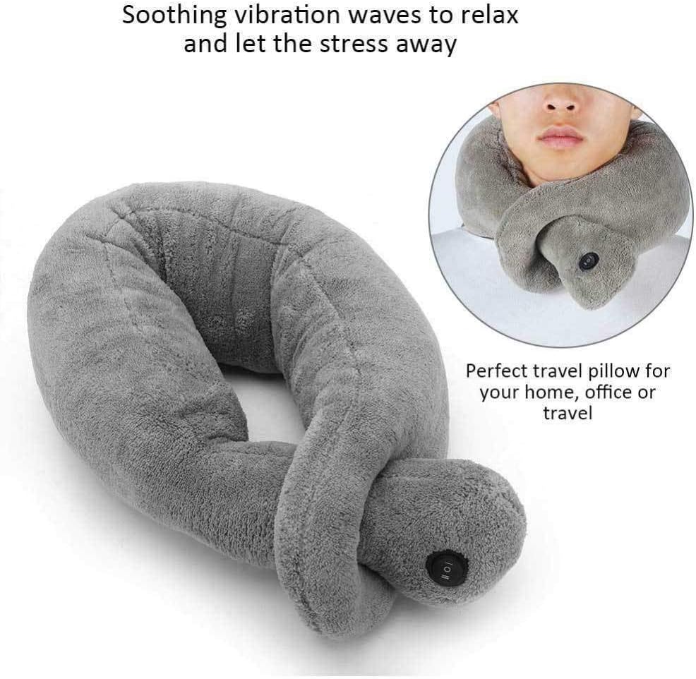 Vibrating Neck Massager Battery Operated, Grey - Image 3
