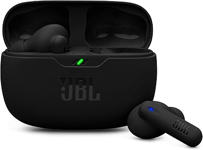 JBL Wave Beam 2, Kabellose Bluetooth-In-Ear-Kopfhörer mit Noise-Cancelling, 40 h Wiedergabezeit, JBL Pure Bass Sound, Smart-Ambient-Technologie und Multipoint-Verbindung, Schwarz