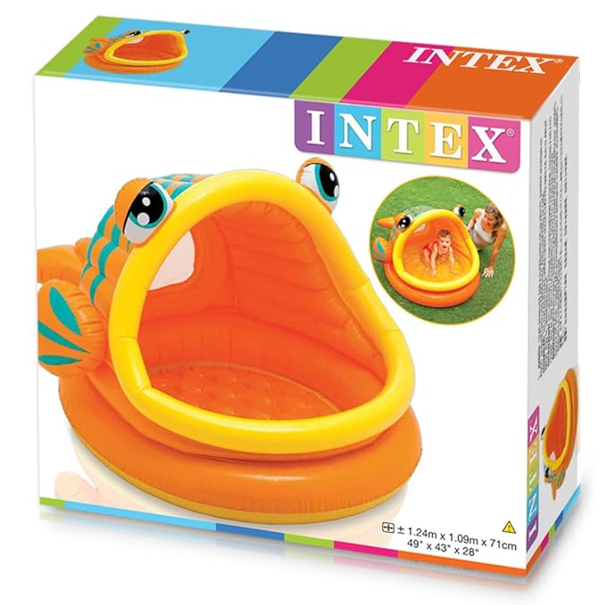 intex lazy fish baby shade pool