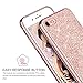 BENTOBEN Phone Case for Apple iPhone 8/7, Slim Stylish Protective Shockproof Phone Cases Luxury Glitter Sparkle Bling Pretty Cover Cases Shiny Girly Phone Cover with Lanyard for Girls Women, Rose Gold