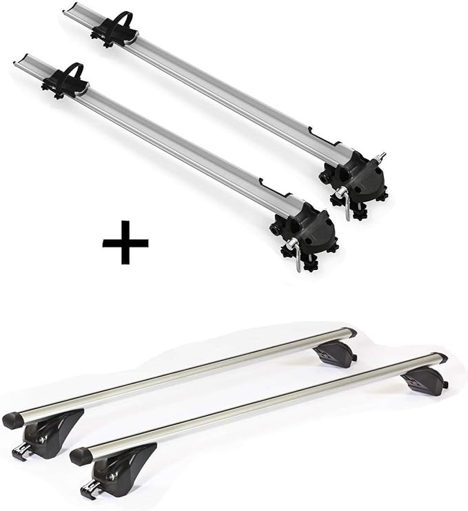 2 x Bicycle Carrier Bike Pro + Roof Rack VDPKING1 Compatible with Opel