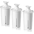 BREAUILL Replacement for Brita® Water Filter, Pitchers and Dispensers, NSF Certified Water Filter Replacement for Brita® Classic, OB03, Mavea® 107007 35557, 3 PCS Water Pitcher Filter