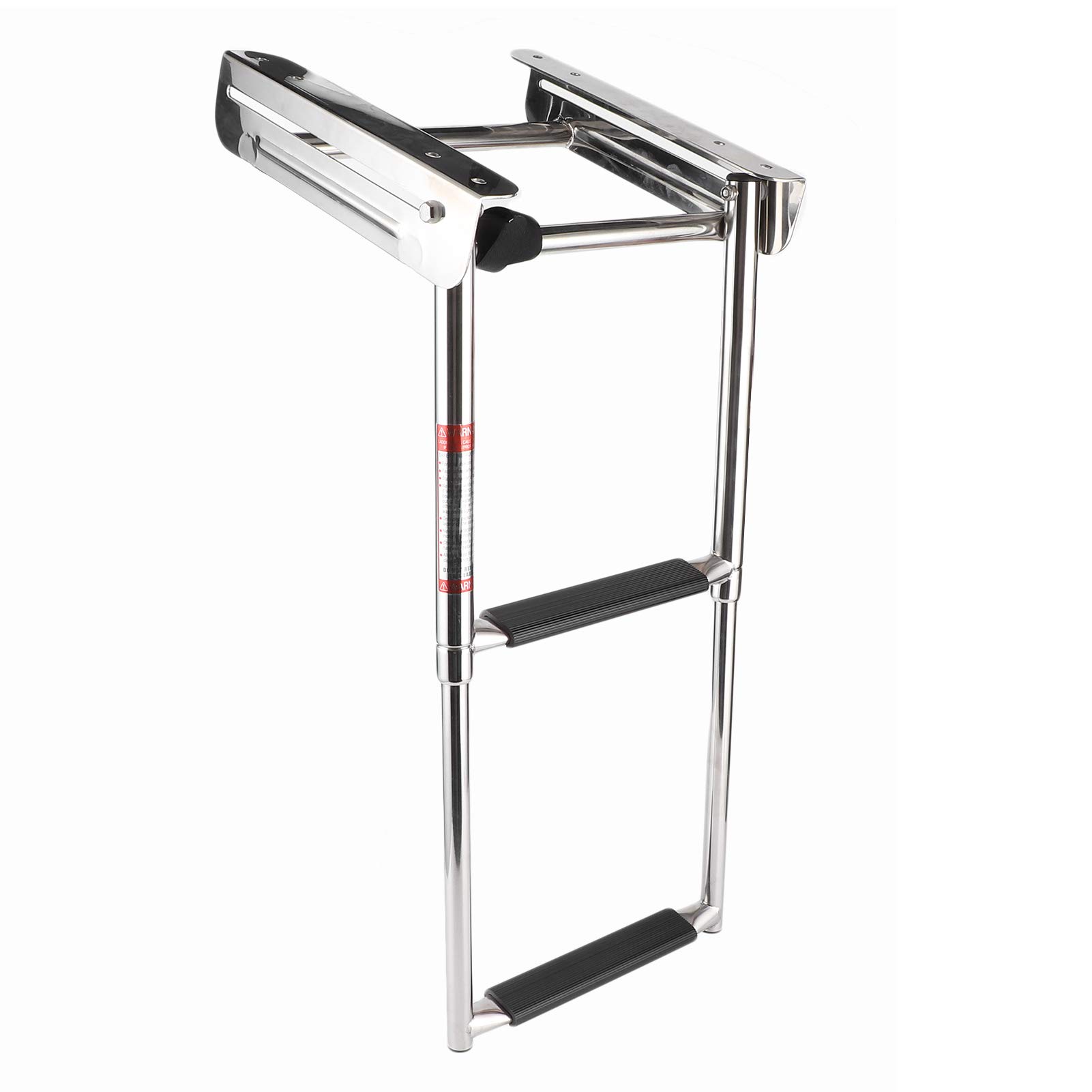 Boat Ladder, 2 Step Non-slip Swim Ladder with Fixed Rope for Swim Platform for Boat Boarding