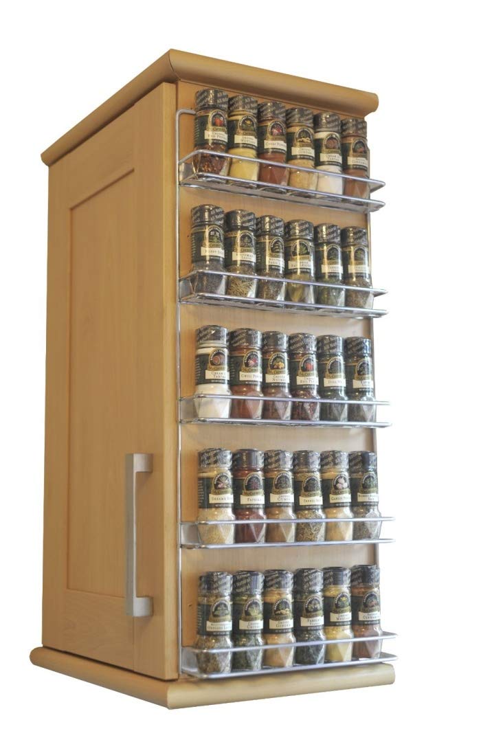 Customize Your British Spice Rack With Colour And Size To Suit Your Kitchen (5 Tier, Chrome)
