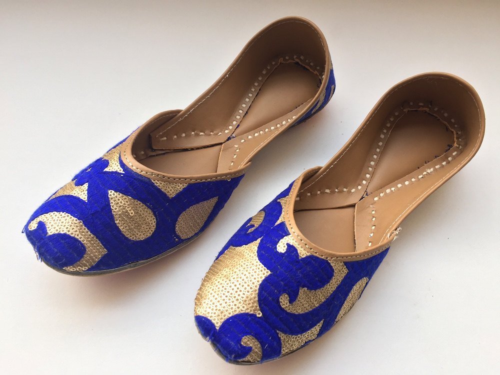 designer blue wedding shoes
