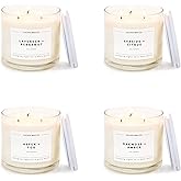 Calyan Wax Co. Everyday 3 Wick Scented Candle Gift Set - 4 Luxury Scented Candles - 43 Hour Burn - 3 Wick Non Toxic Soy Wax Candles - Long Lasting Large Glass Jar Candle for Home - 14.9oz