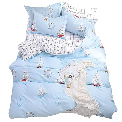 Kids Furniture Decor Storage Kids Sky Blue Bedding Duvet Cover