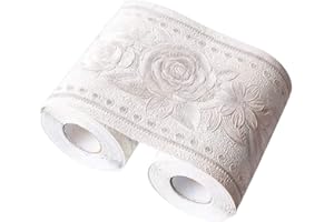 LA LA PET Creation Core 4.2x196.8 Waterproof Wallpaper Border 3D Pattern Wall Decor Removable Self Adhesive Kitchen Bathroom Tiles Sticker, Rose White