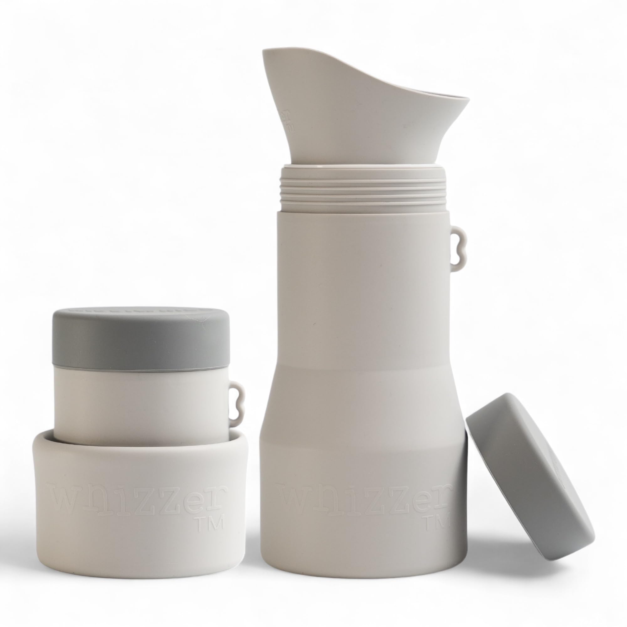 Whizzer™ - Discreet Portable Toilet for Adults - Seen on Dragons Den - Travel Essentials for Festivals, Camping, Caravans & Travel - Silicone Pee Bottle for Men & Women - Portable & Leakproof - 500ml