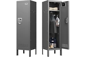 BUTISOW Metal Cabinet Home Office Storage,Lockers,Lockable Employees Metal Locker with Door,54" Height Steel Locker,Lockable Steel Locker for Gym,School,Home,Office,Garage,Assembly Required