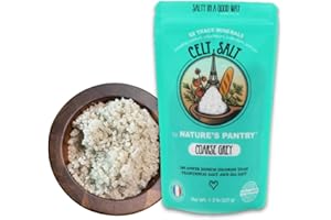Celtic Sea Salt- Coarse Light Grey Bag 1/2lb (8oz) Celt Salt By Natures Pantry- Authentic, Hand Harvested, 82+ Minerals, non-