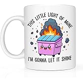 HODREU Funny Dumpster This Little Light of Mine Dumpster Fire Gifts Funny Office Gifts for Coworkers Colleague Boss Manager Besties Inspirational Coffee Mug 11 Oz Mug