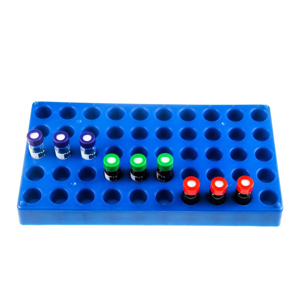 (1 Pack) Vial Rack, Single Blue Holds 50 Standard 12mm 2mL Vials Amazon.co.uk Business