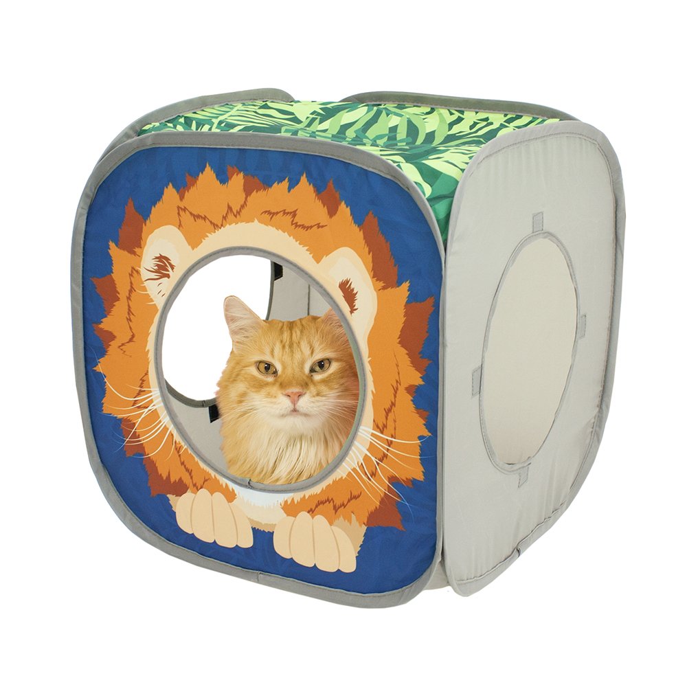 Kitty City Jungle Cube Combo: Collapsible Cat Cube, Tunnel & Bed — image 1