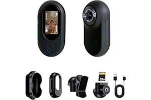 Mini Body Camera, Thumb Size Body Camera, Body Cameras with Audio and Video Recording, Multi-Function Body Cam, Wearable Came