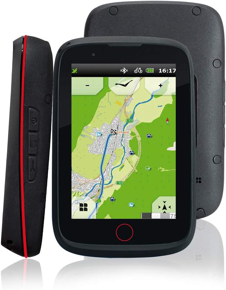 IBEX Tiger EVO Falk Fahrrad,Bike,Wander,Outdoor GPS Navigationsgerät,3,5 Zoll kapazitives Display,45 europäische Länder,Rundkursfunktion,elektronischer Kompass,Geocaching,Fahrradhalterung