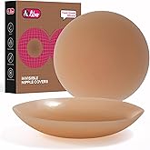 Hiliber Nipple Covers for Women, Non-Adhesive Medical-grade Silicone Reusable Pasties, Sticks with Warmth, Stays Put
