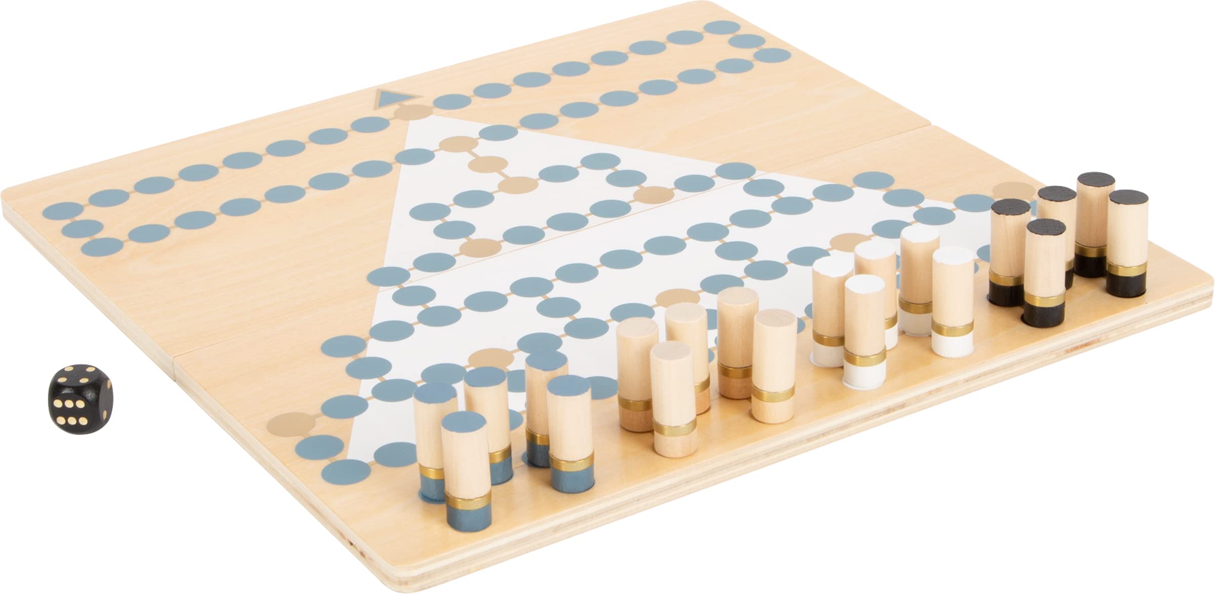 small foot Barrikade und Halma "Gold Edition" aus Holz, Gesellschaftsspiel für die ganze Familie, ab 6 Jahren, 12223 2