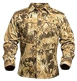 Kryptek Men's Stalker Button-Up Shirt, Highlander, L