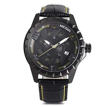 MEGIR Men Watch Top Brand Luxury Leather Military Watch Clock Quartz Mens Watches
