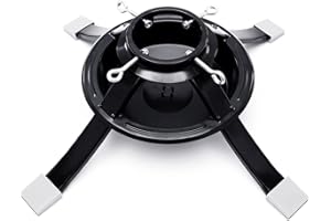 MARKDANG Large Real Christmas Tree Stand for Live Tree,Metal Christmas Tree Base Stand Fits for 2-Inch to 4.8-Inch Trunk,1-Gallon Water Capacity(Size L)