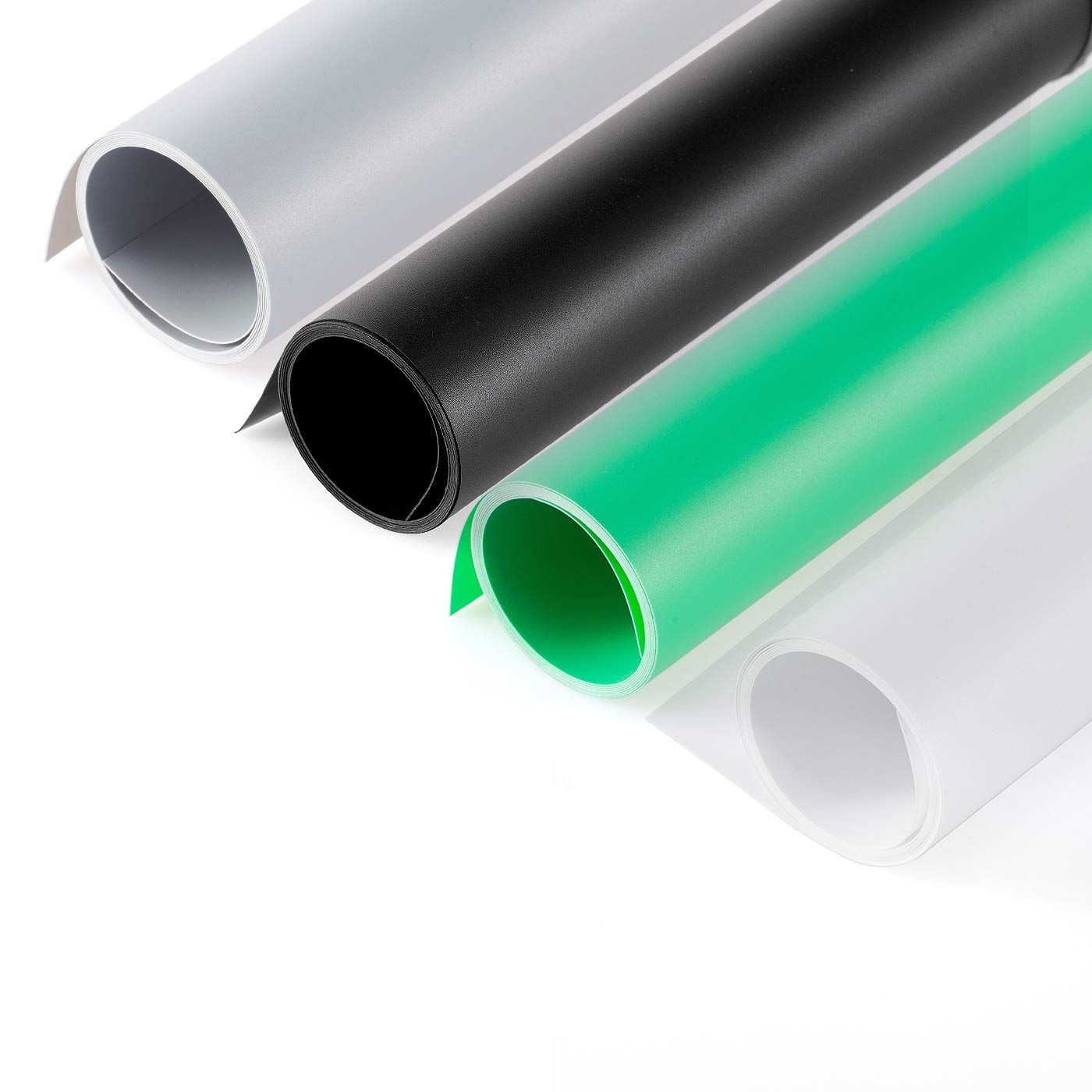 Selens 120x200cm Photography Backdrop Background Vinyl PVC White Black Gray Green Kit Waterproof for Food Product Photo Studio Flat Lay Cosmetics Jewelry Props Shooting Video 4 Color