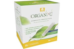 Organyc 100% Organic Cotton Compact Organic-Based Applicator Tampon, Regular, 16 Count