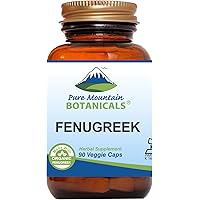 Fenugreek Capsules - 90 Kosher Vegan Caps - Now with 575mg Organic Fenugreek Seed Powder